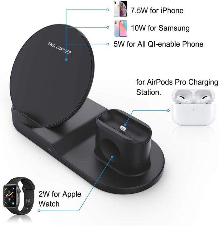 Cargador Inalámbrico Soporte Apple Watch Celular Rondon-7