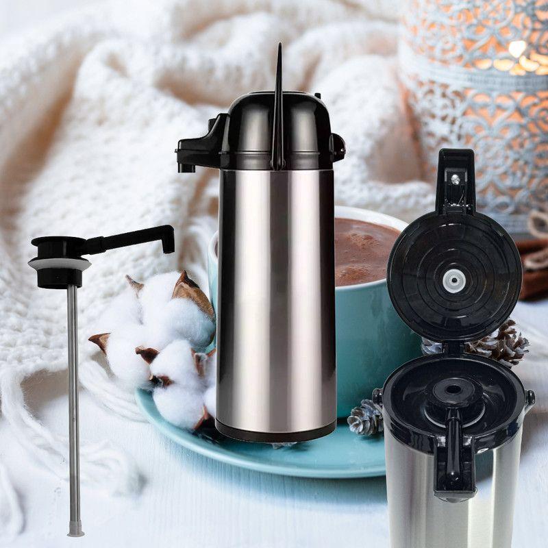 Termo Café Cromado Presion Frio Caliente Bebidas Rondon-5