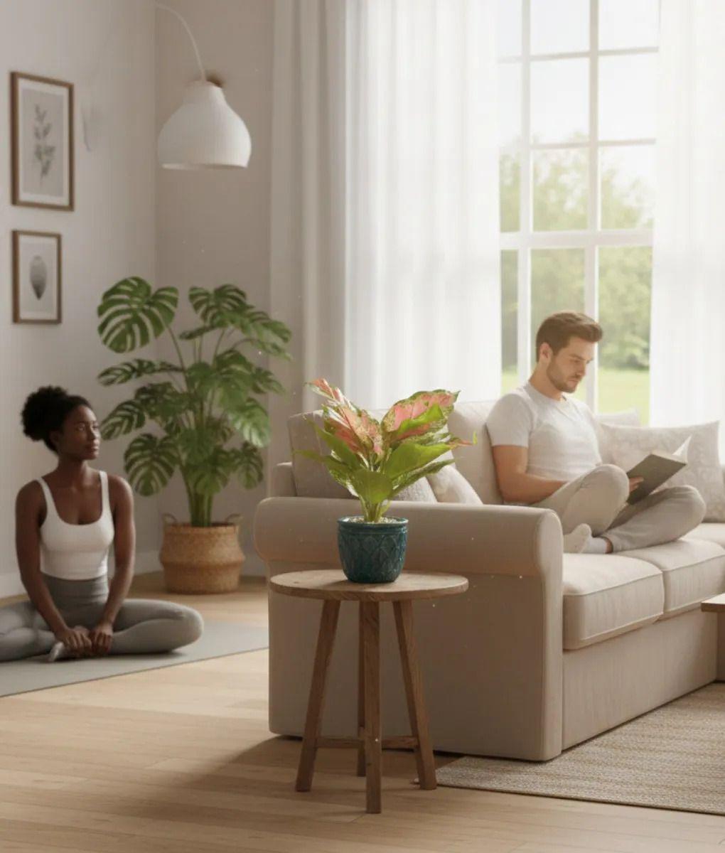 Planta Decorativa Artificial Follaje Espléndido Elegante Jhn-2