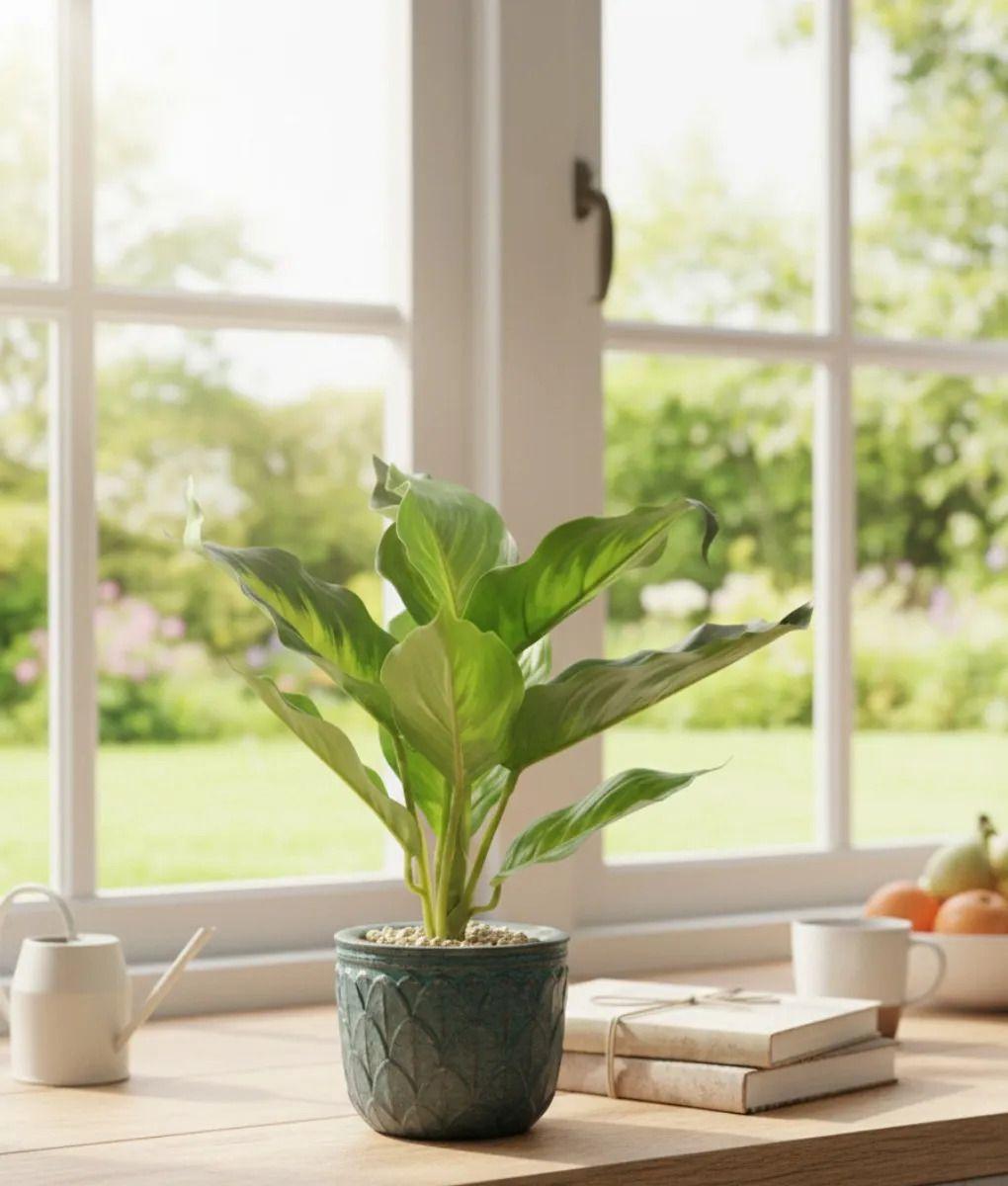 Planta Decorativa Artificial Follaje Espléndido Elegante Jhn-6