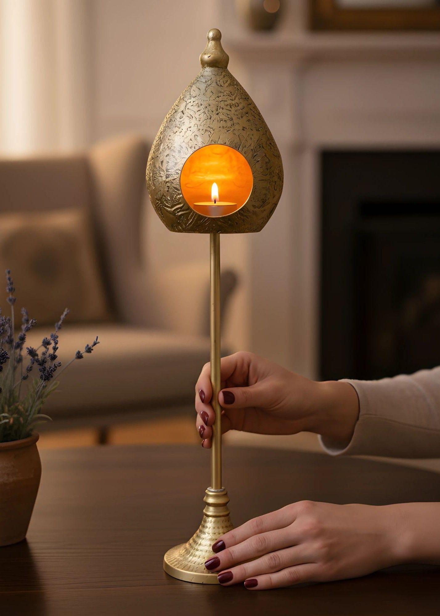 Portavelas Decorativo Forma Nido Romántico Vintage Jhn-2