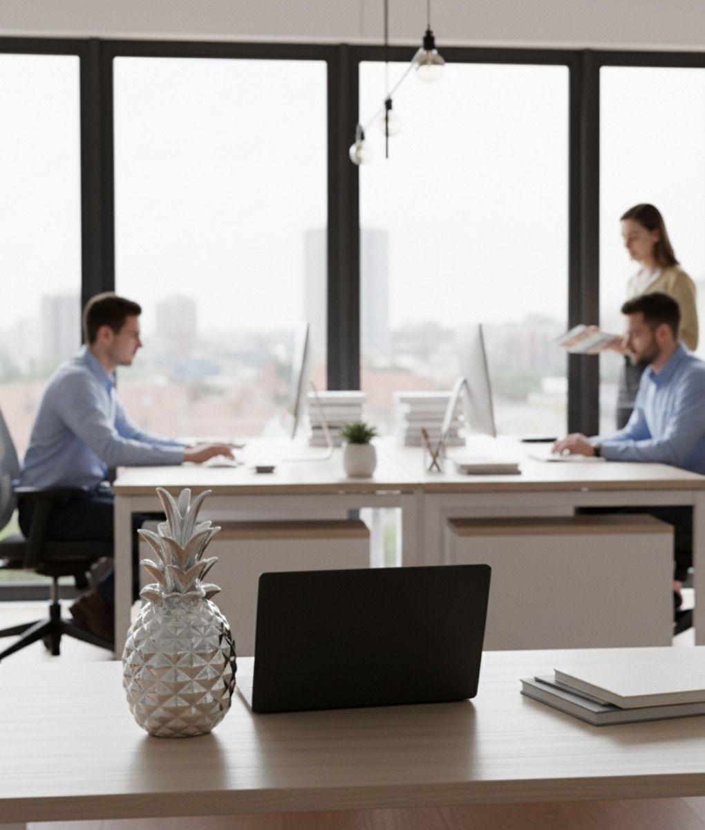 Figura Decorativa Estatua Piña Moderno Adorno Hogar Jhn-3