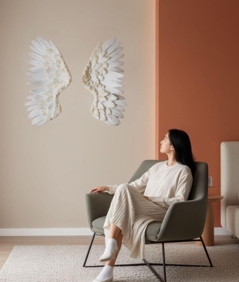 Adorno Decorativo Pared Alas Arte Figura Hogar Jhn-3