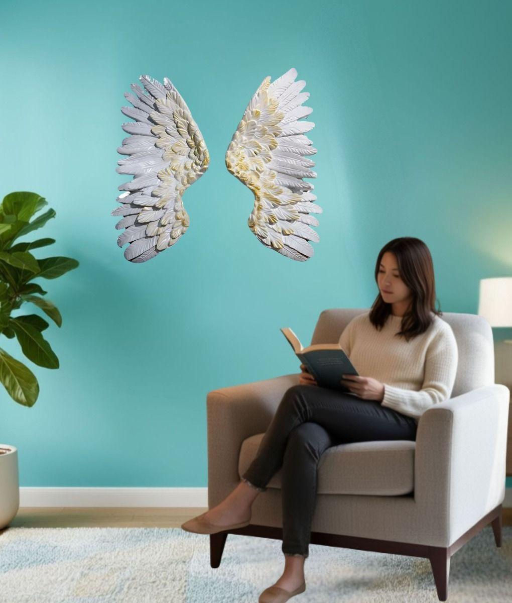 Adorno Decorativo Pared Alas Arte Figura Hogar Jhn-4