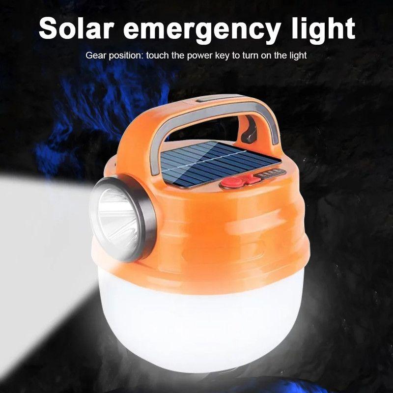 Lampara Solar Acampar Bombilla Nocturna Led Portatil Rondon-9