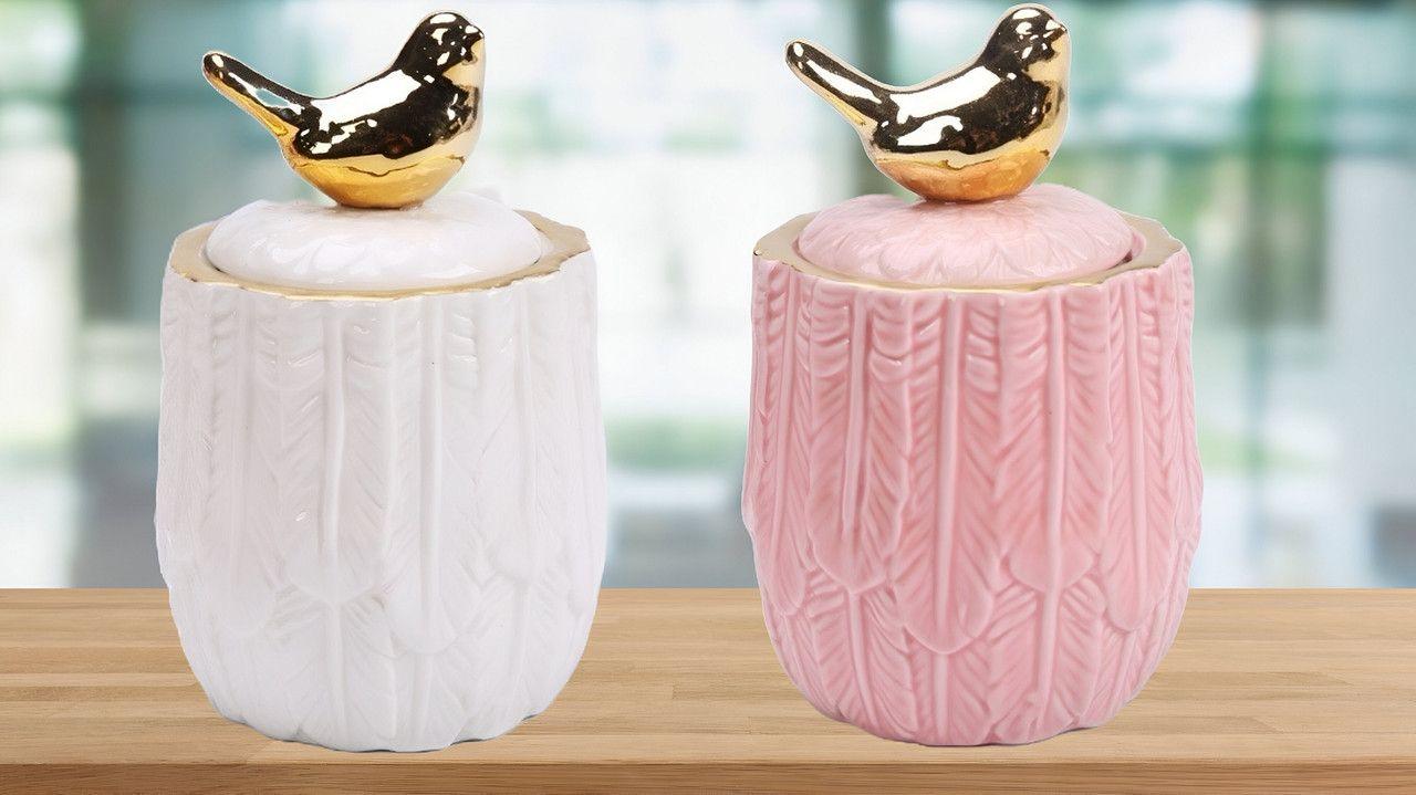 Jarro Ceramico Tapa Almacenamiento Moderno Lau-5