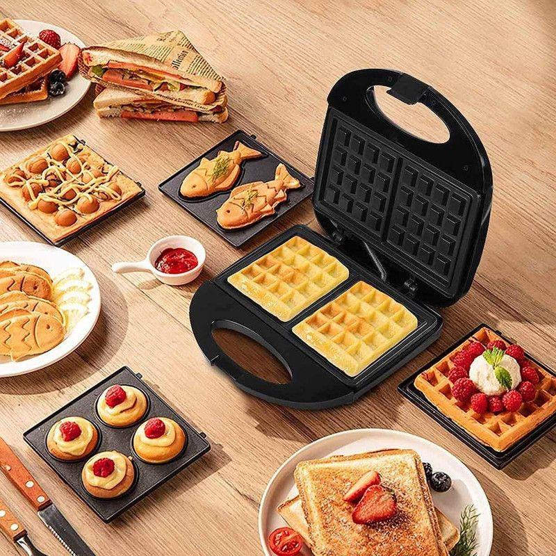 Tostadora Waffle Hogar Portátil Antiadherente Hornear Rondon-6