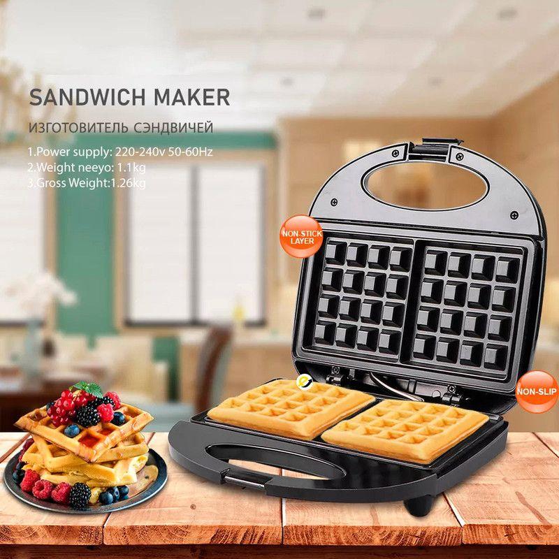 Tostadora Waffle Hogar Portátil Antiadherente Hornear Rondon-7