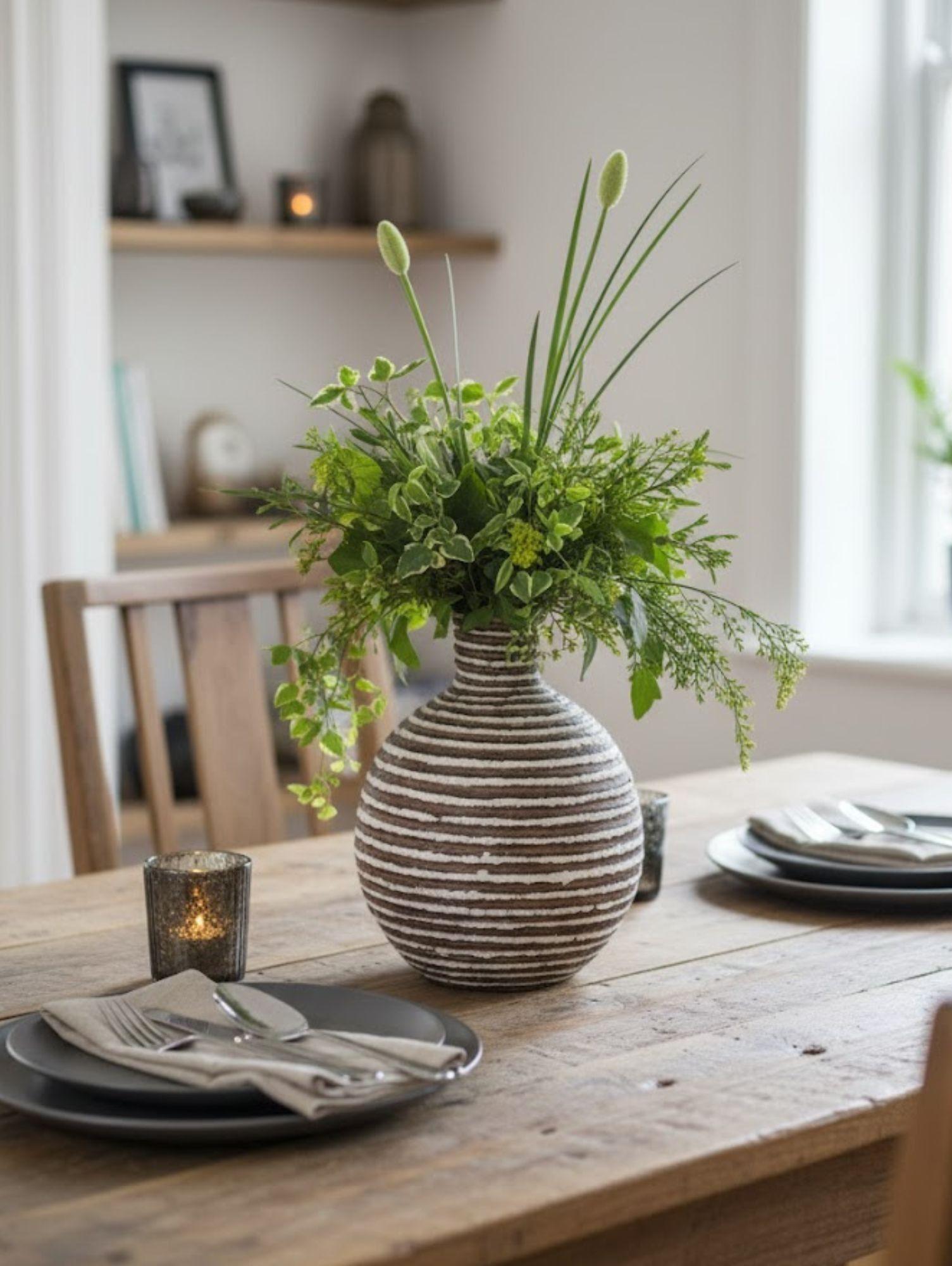 Florero Decorativo Jarrón Moderno Estilo Artesanal Jhn-7