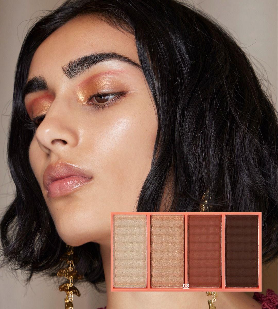 Set 4 Sombra Ojos Paleta 4 Tonos Vibrante Suave Duradera Jhn-3