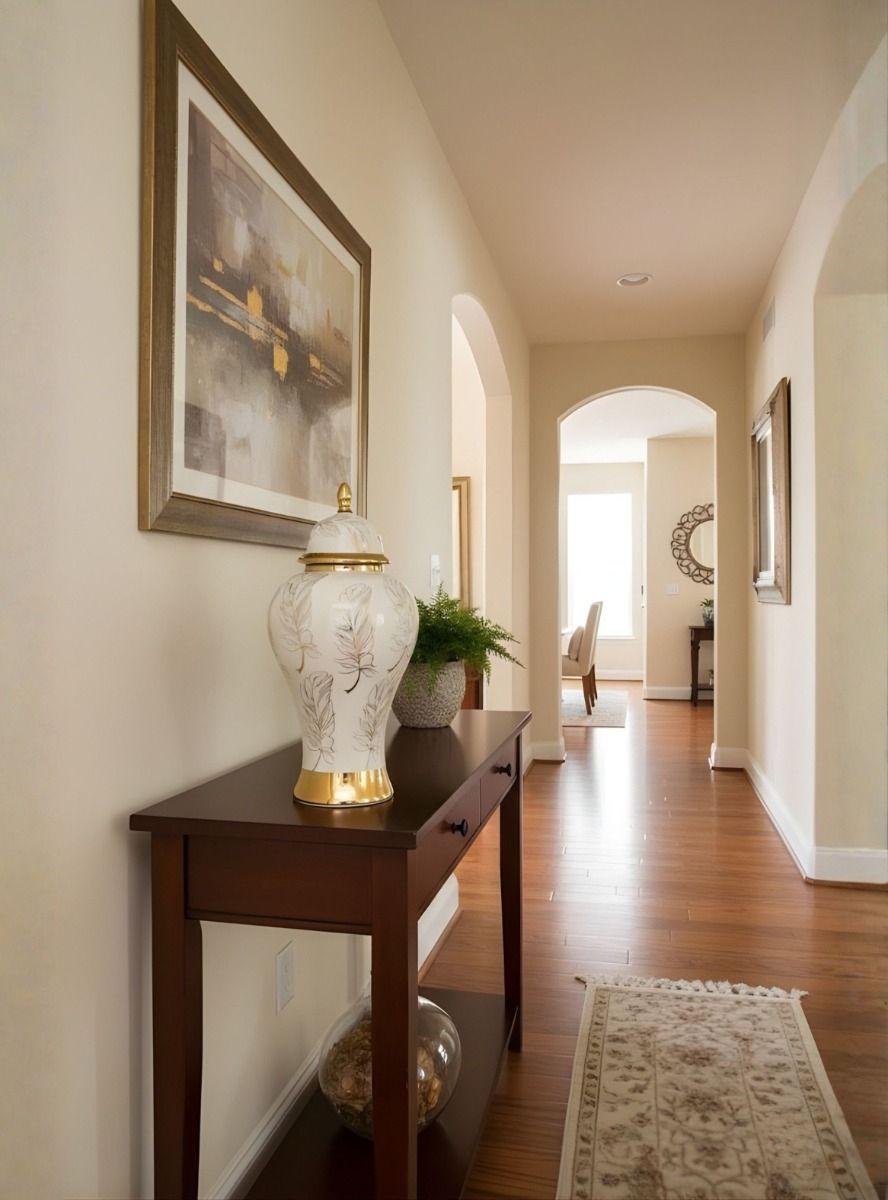 Potiche Decorativo Elegante Jarrón Diseño Plumas Adorno Jhn-7