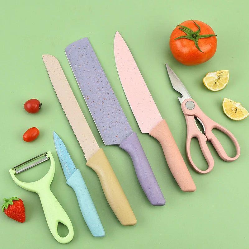 Juego de Cuchillos Antiadherente Cocina Acero Inoxidable Lau-3
