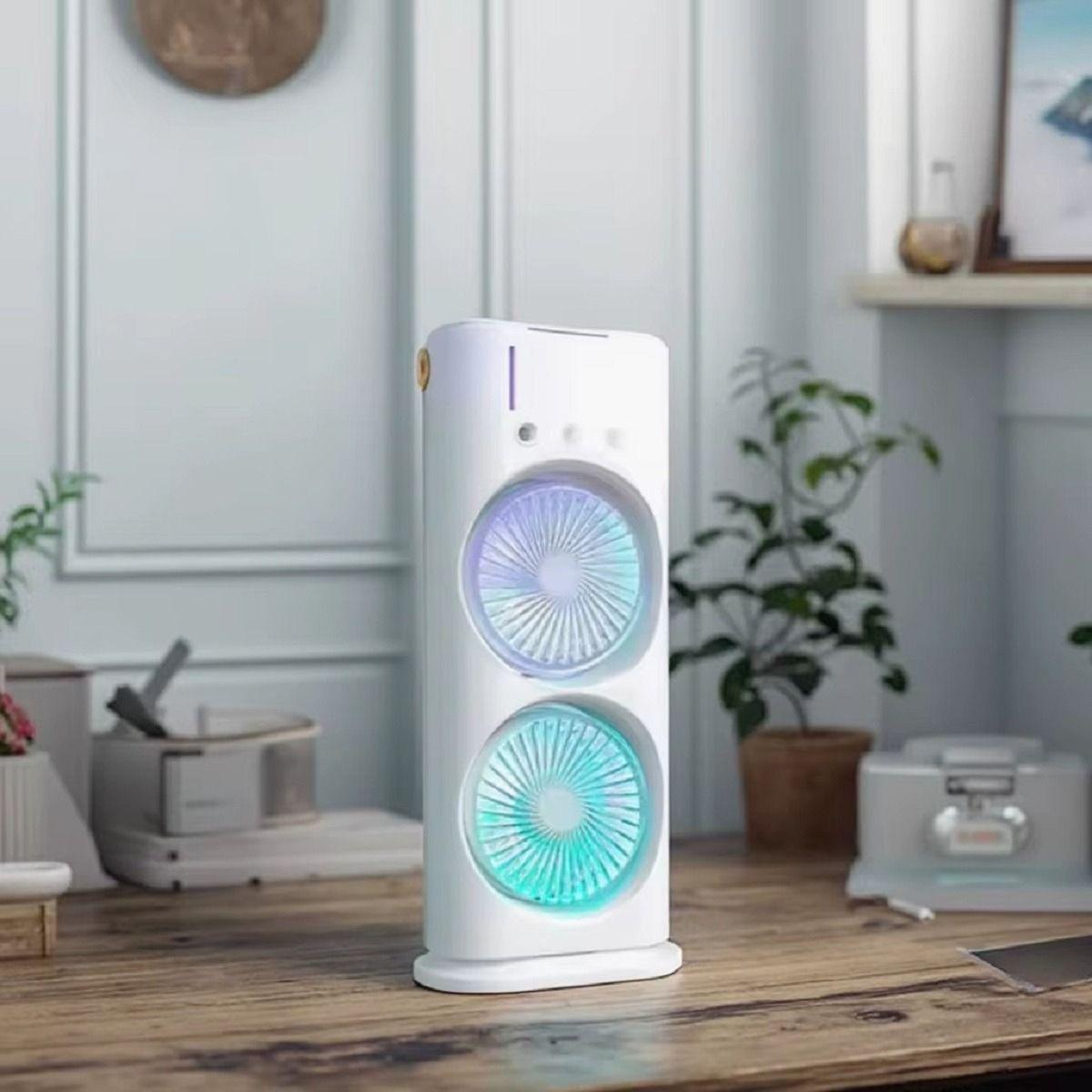 Ventilador Portátil Escritorio Doble 12'' Práctico Hogar Lau-1