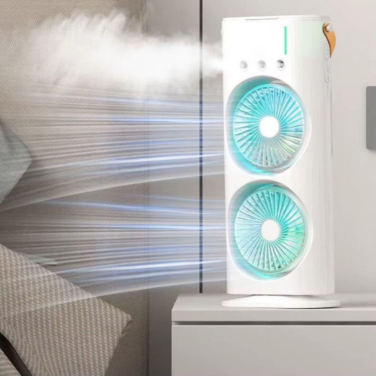 Ventilador Portátil Escritorio Doble 12'' Práctico Hogar Lau-3