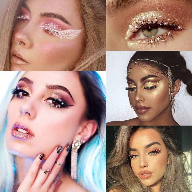 Máscara Pestaña Brillante Coloridas Maquillaje Rostro Rondon-6