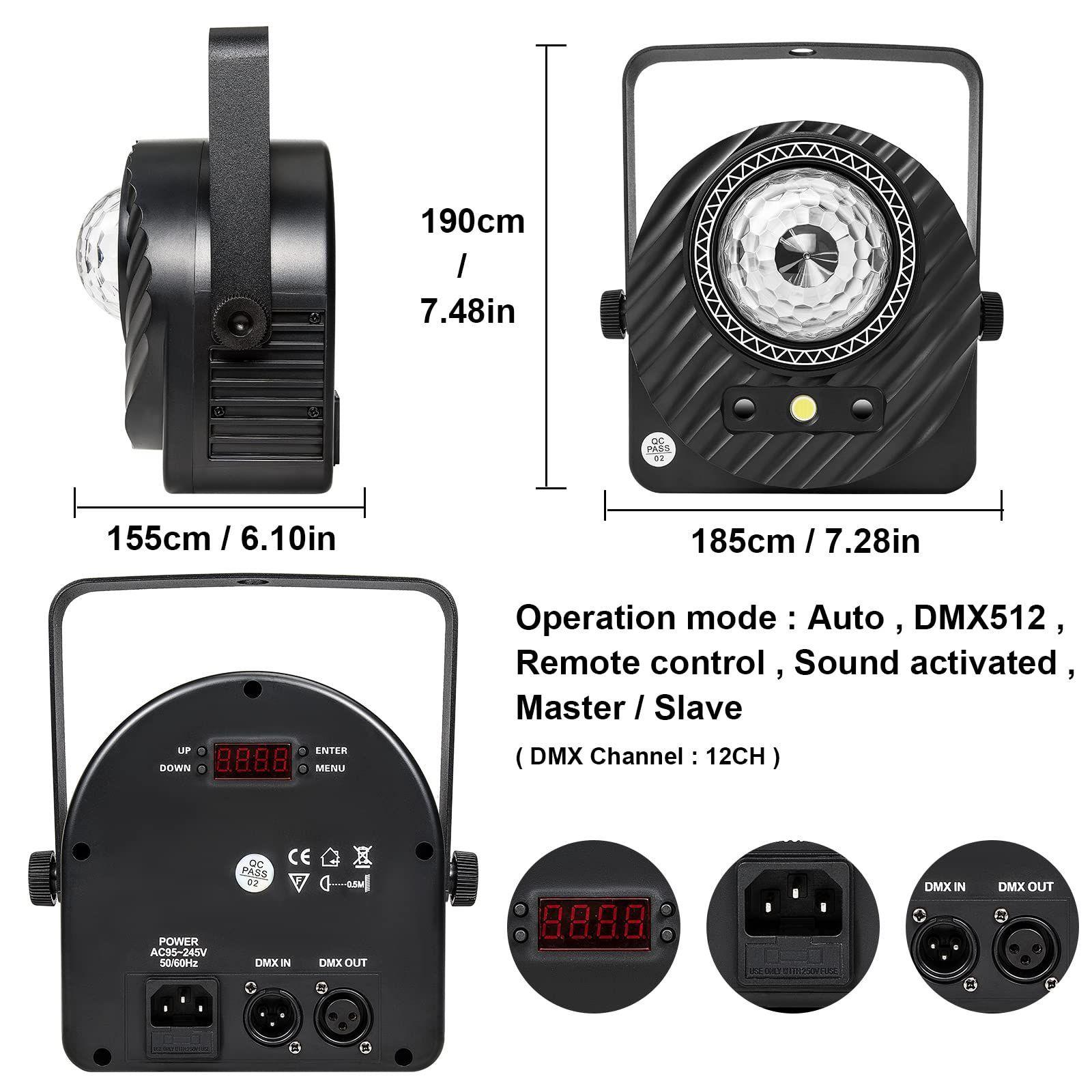 Luces Led Dj Mixto Estrellas Flores Profesional Rondon-6