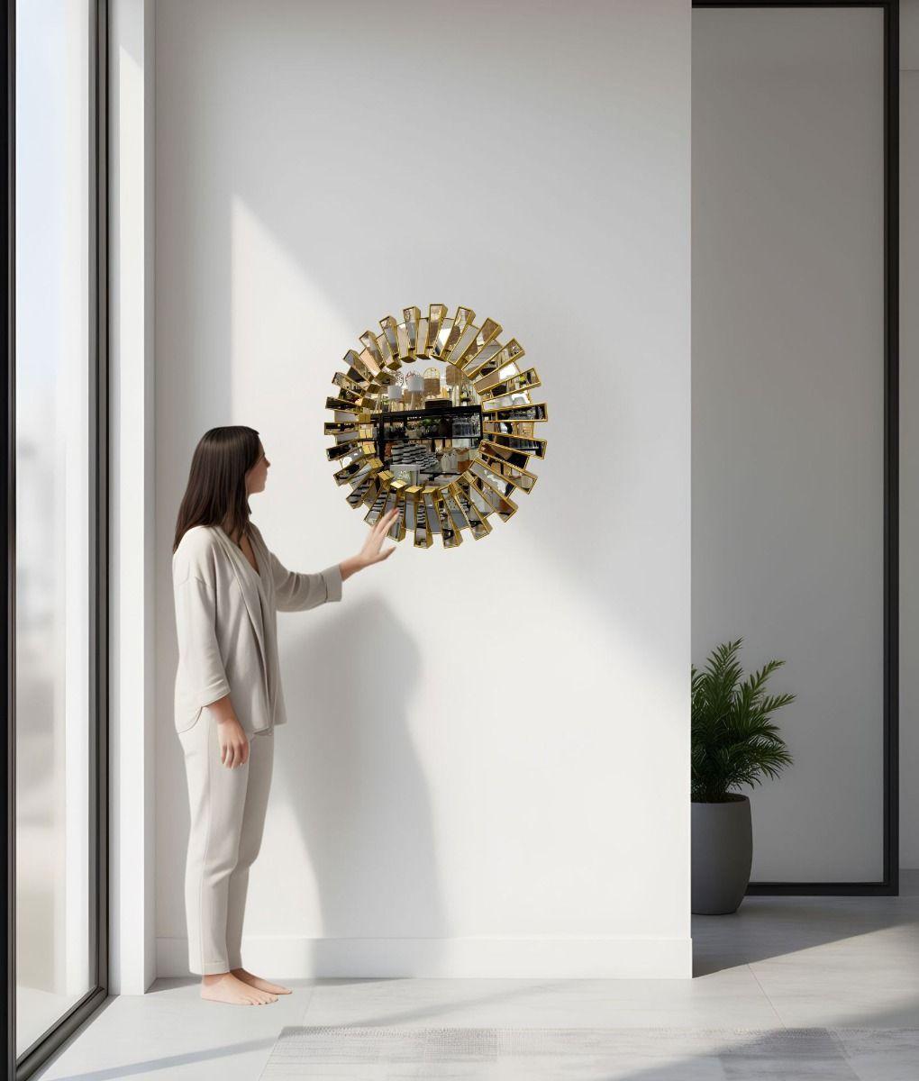 Espejo Pared Decorativo Diseño Sol Resplandeciente Jhn-2