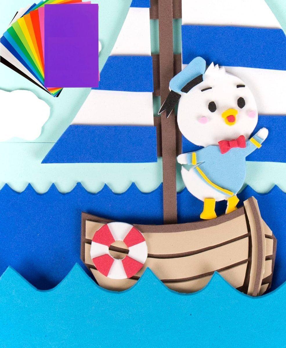 Goma Eva Lisa Colores Surtidos Manualidades Foamy Jhn-3