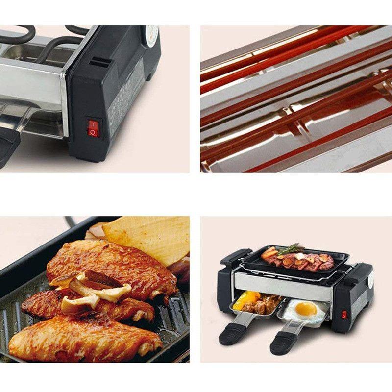 Parrilla Raclette Eléctrica Cocina Barbacoa Tostadora Rondon-4
