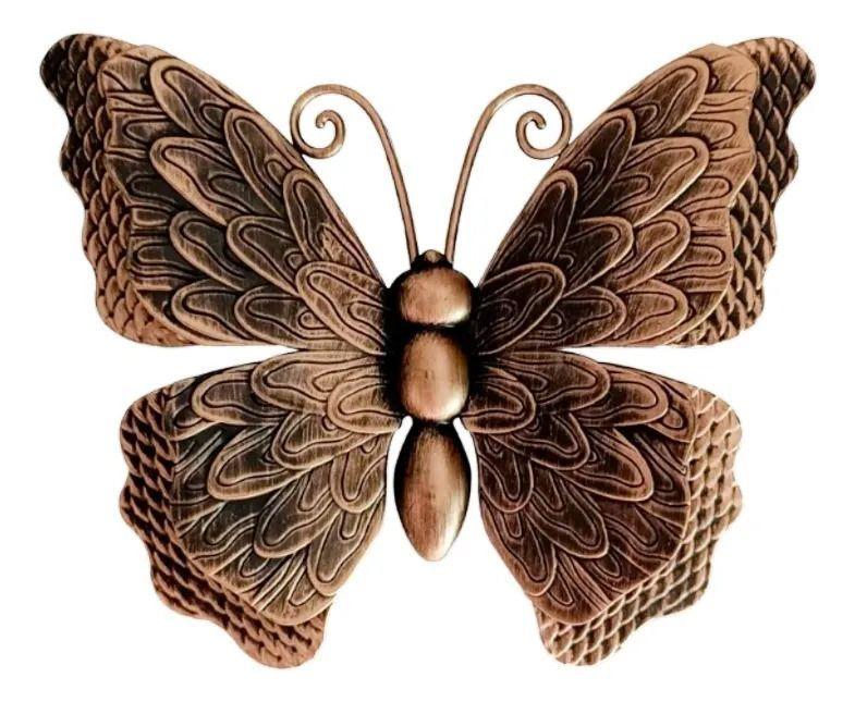 Set 3 Figuras Decorativas Mariposas Pared Vintage Jhn-1