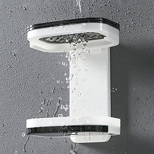 Jabonera Doble Bandeja Drenaje Pared Ducha Baño Tina Rondon-8