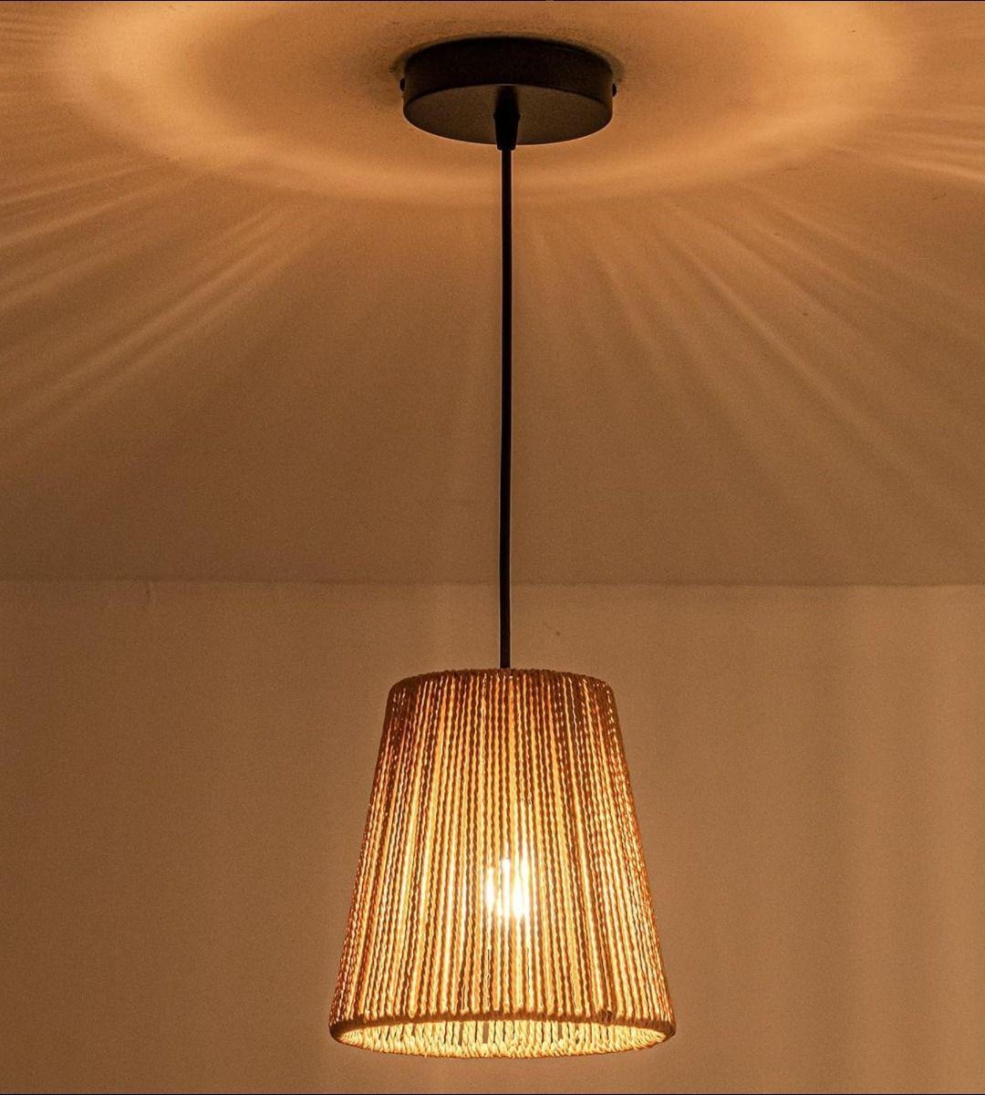 Lámpara Colgante Pequeña Tejida Vintage Retro Bohemio Jhn-8