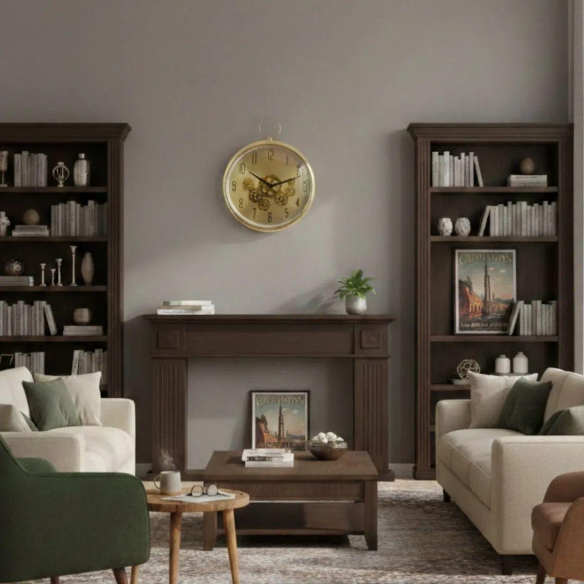 Reloj Pared Minimalista Engranajes Lujo AJ-8
