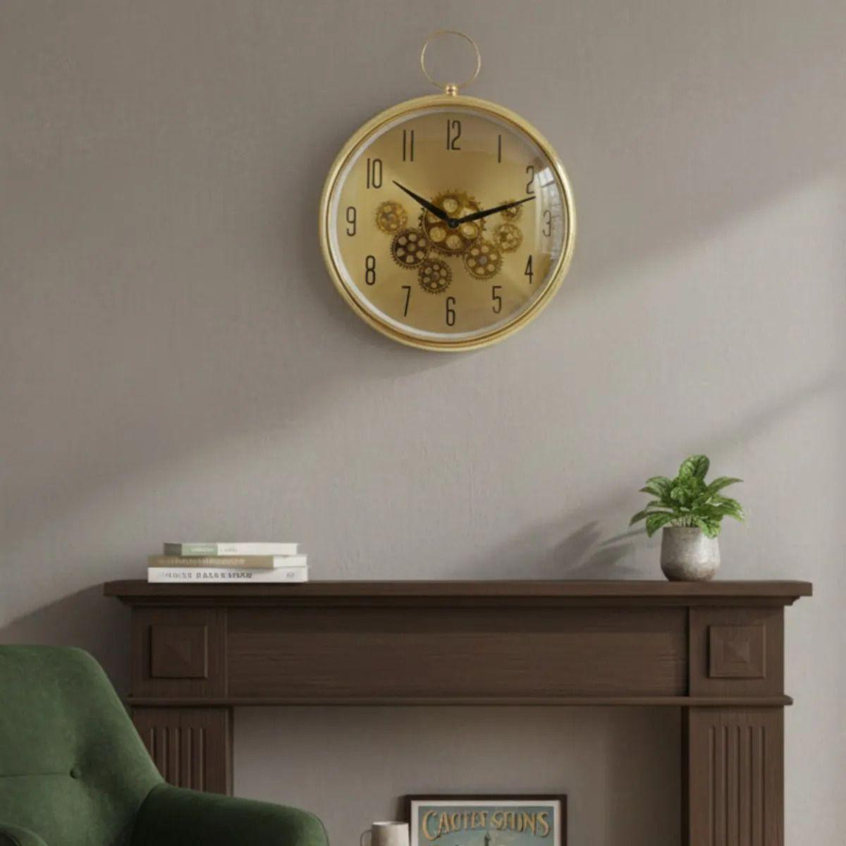 Reloj Pared Minimalista Engranajes Lujo AJ-9