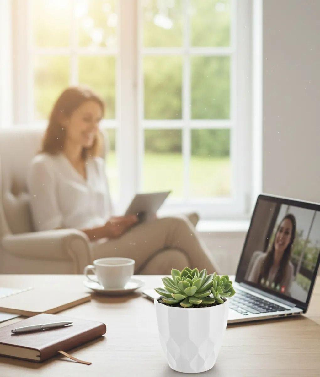 Set 5 Macetero Decorativo Textura Diamante Estilo 3D Jhn-4