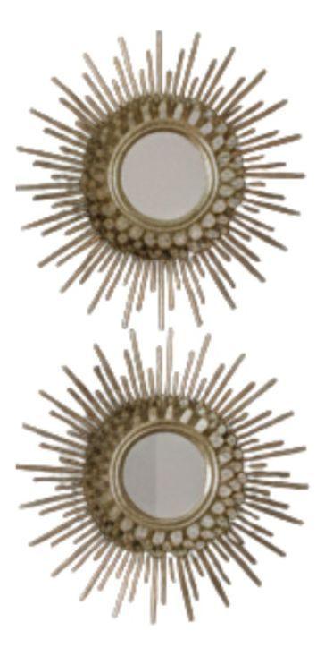 Set 5 Pza Espejo Decorativo Pared Adorno Mural Solar Jhn-2