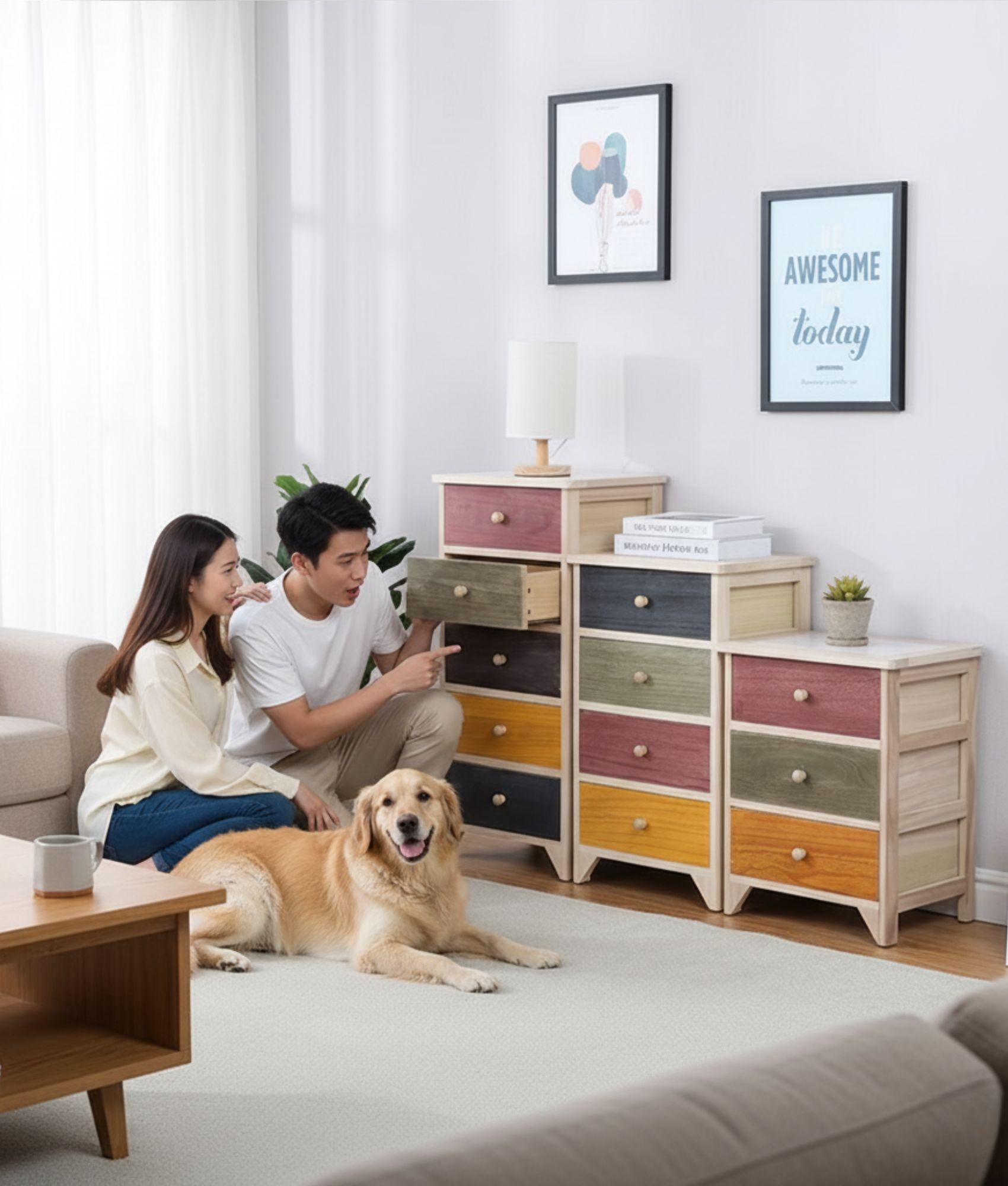 Cómoda Multicolor Organizador Multifuncional Hogar Jhn-4