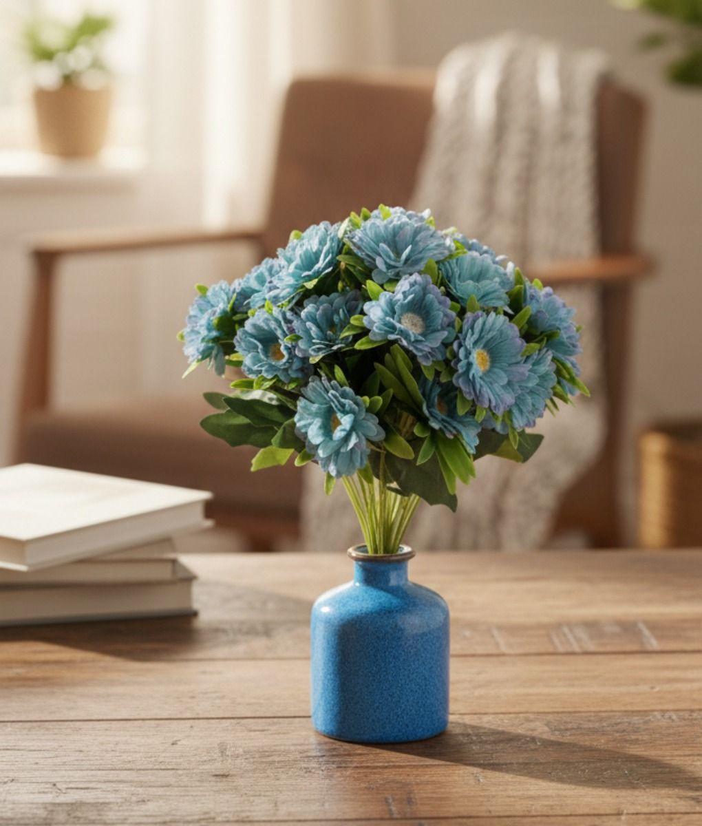 Flores Artificiales Ramo Crisantemos Floral Decoración Jhn-7