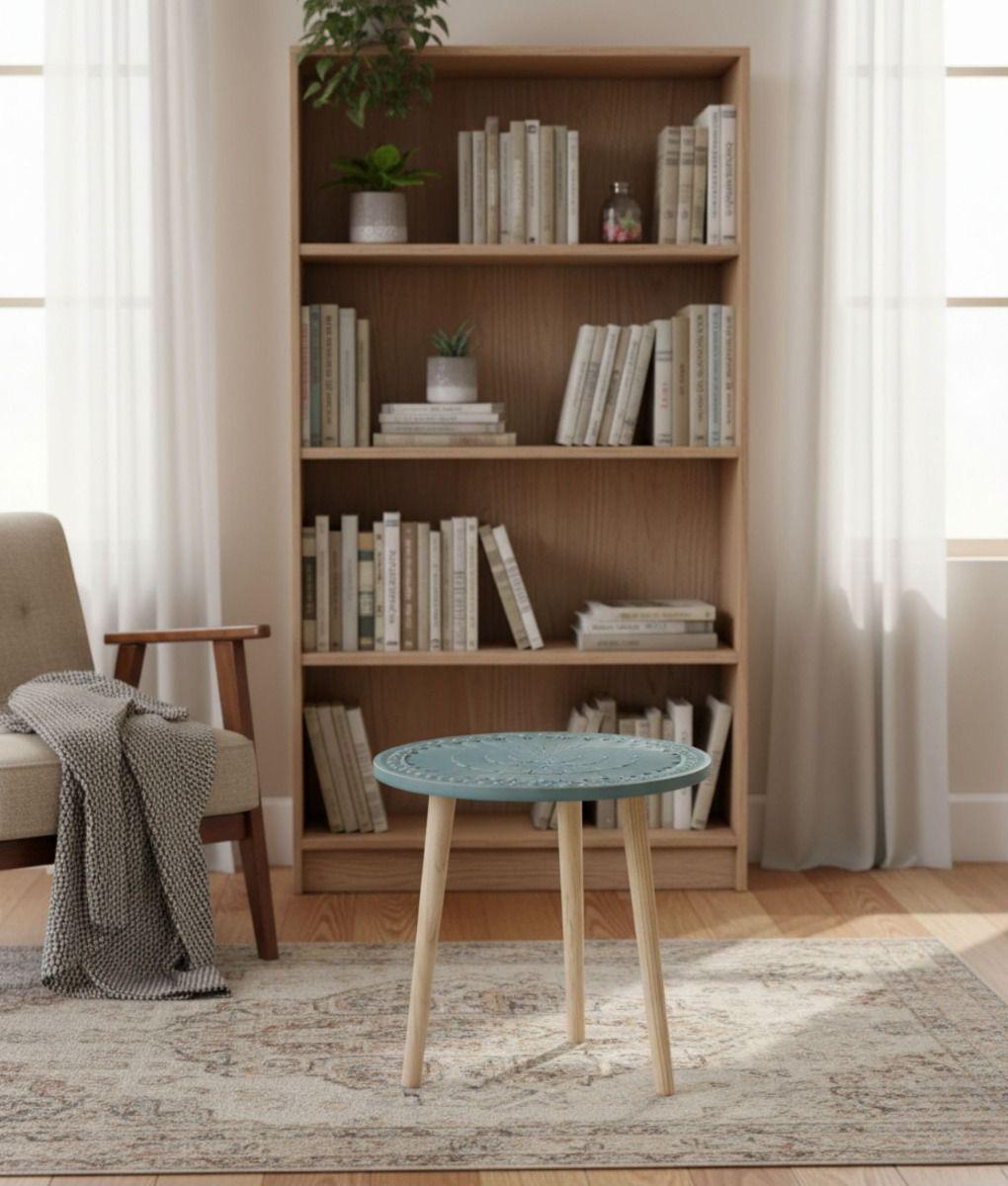 Mesa Centro Redonda Decorativa Auxiliar Moderno Hogar Jhn-6