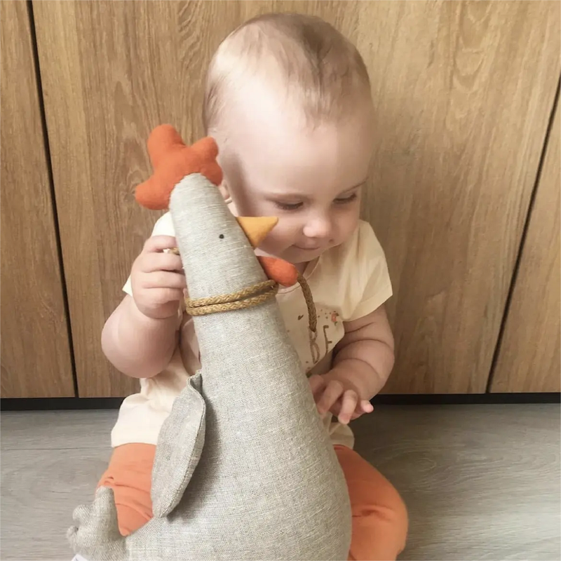 Muñeco Juguete Apego Gallo Ganso Jirafa Bebe Lau-6