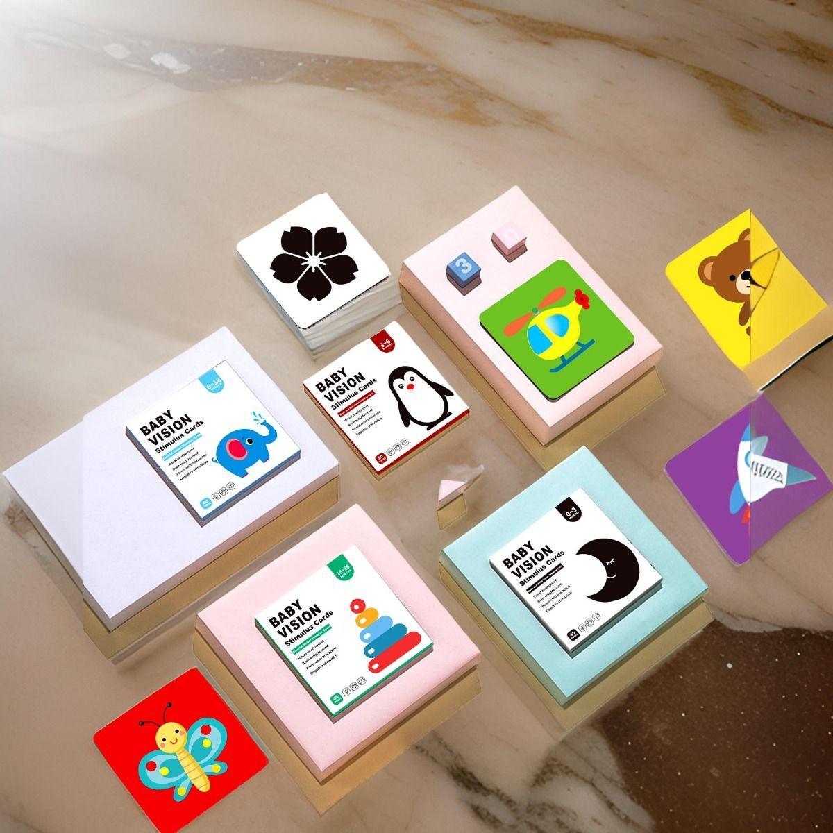 Set de 6 Tarjetas Estimulación Visual Bebé 6-18 Meses Jhn-7