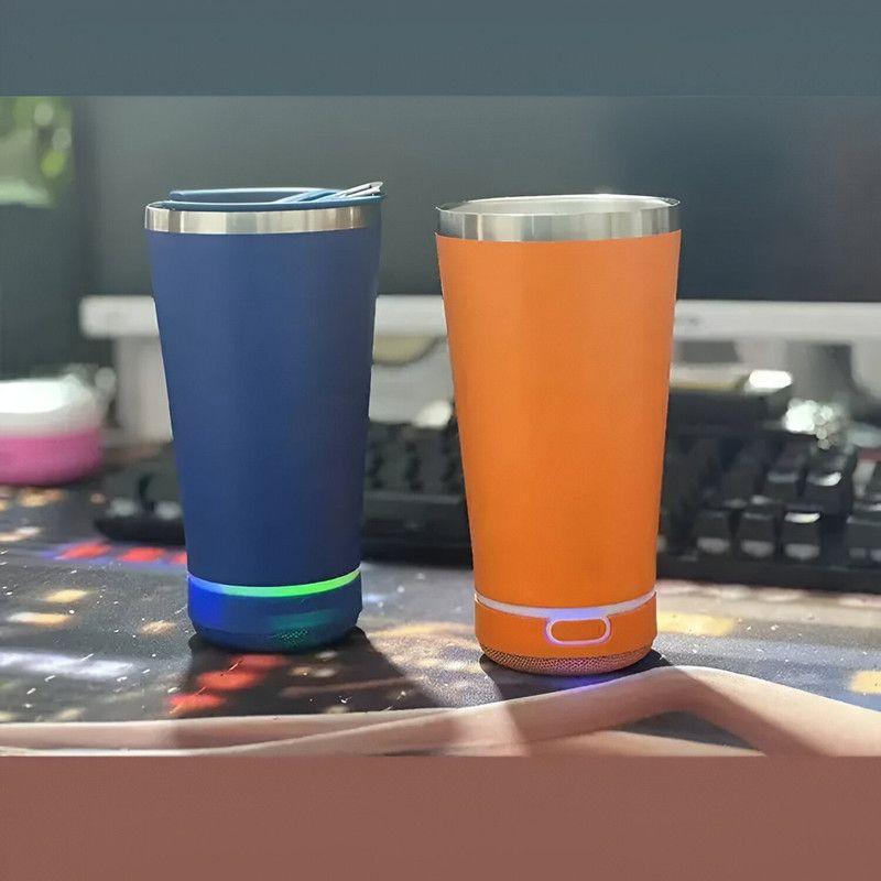 Vaso Termico Portatil Con Abridor Parlante Bluetooh Lau-7