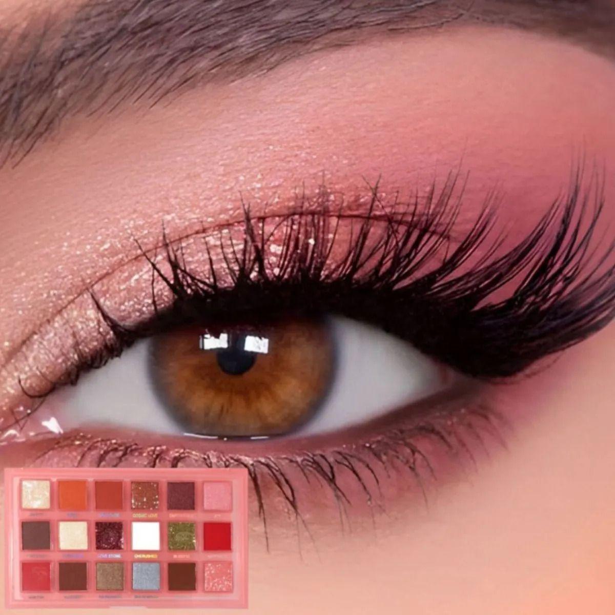Paleta Sombras 18 Colores Alta Pigmentación Profesional ALJ-7