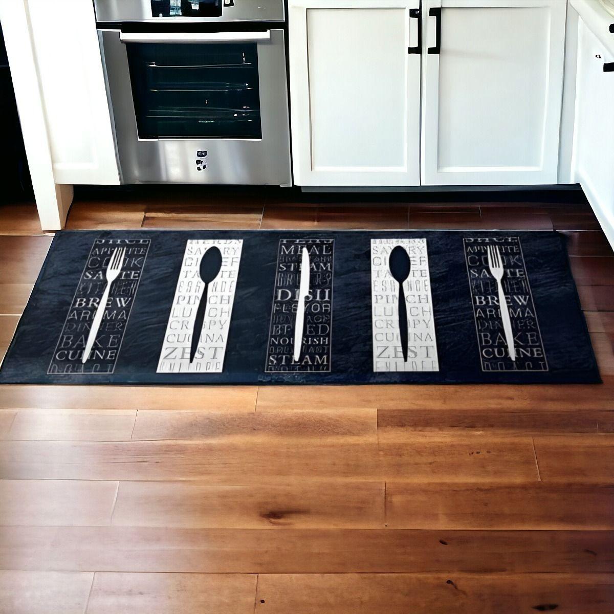 Alfombra Cocina 2 Piezas Antideslizante PVC Estampado Jhn-8