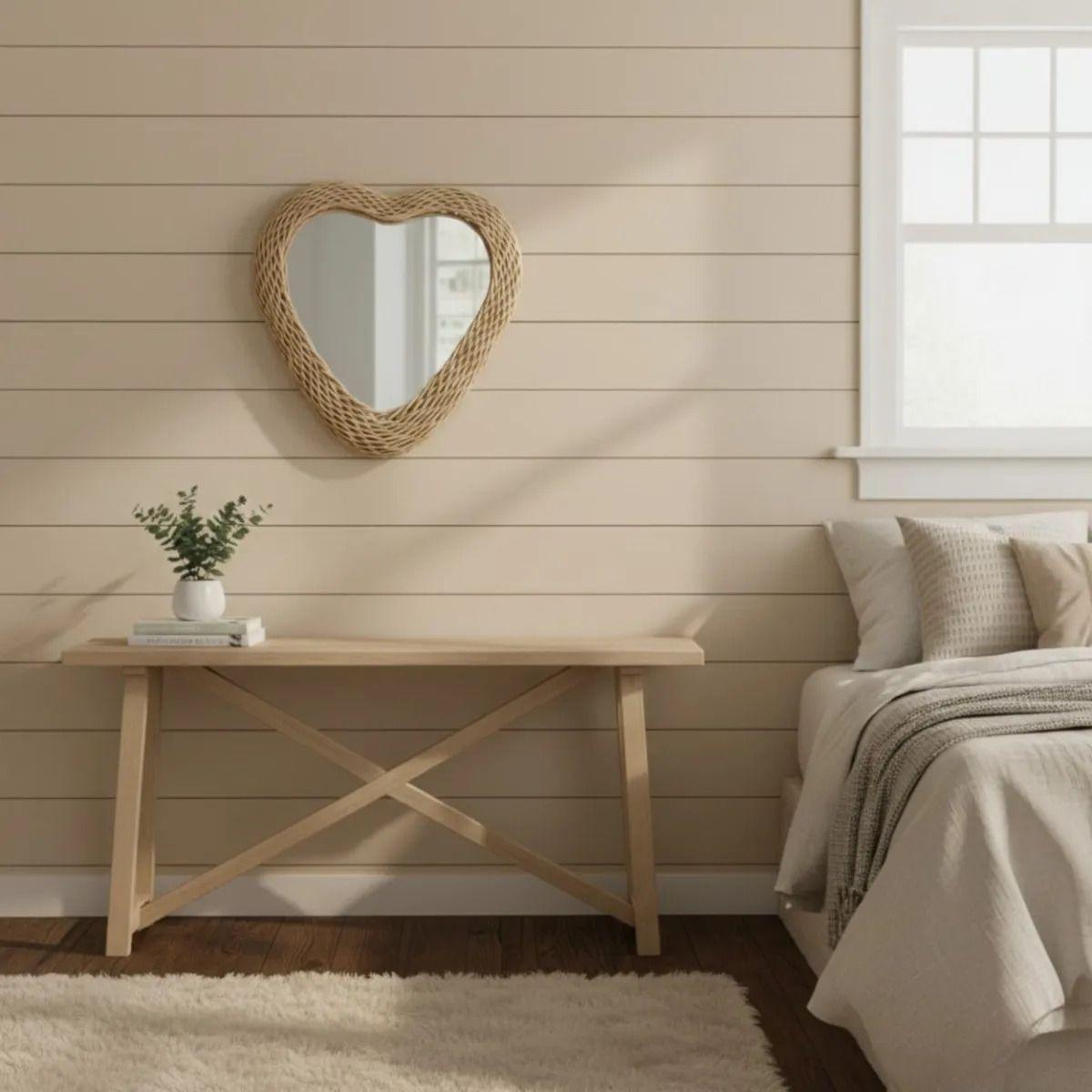 Espejo Decorativo Pared Forma Corazón Estilo Juvenil Jhn-7