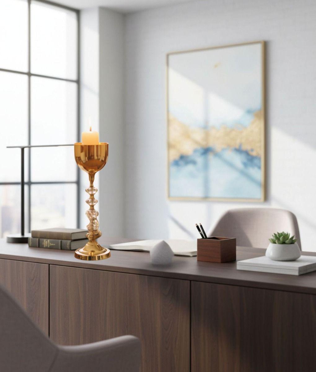 Portavelas Decorativo Copa Elegante Adorno Hogar Jhn-7