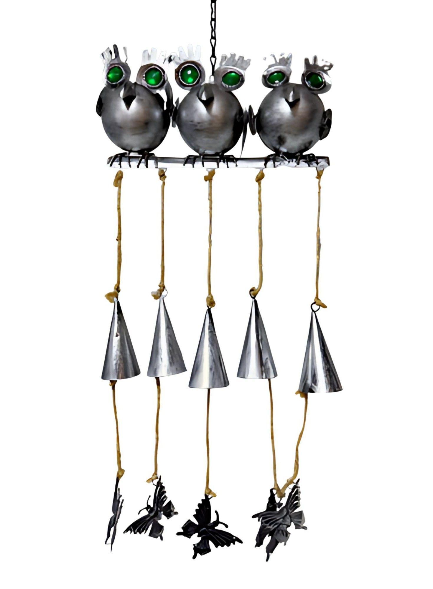 Adorno Decorativo Colgante Campanilla Viento Búhos Jhn-0