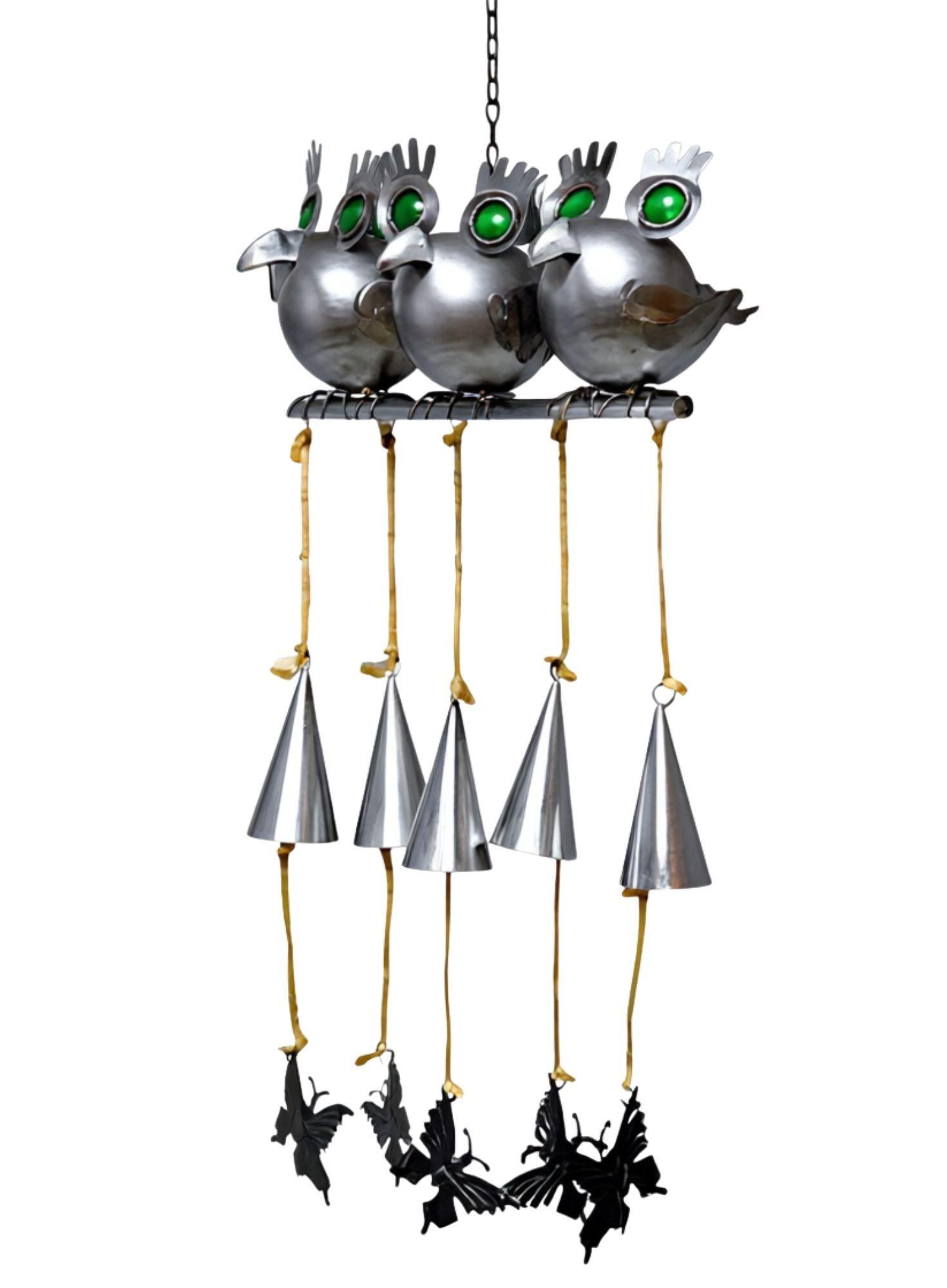 Adorno Decorativo Colgante Campanilla Viento Búhos Jhn-1