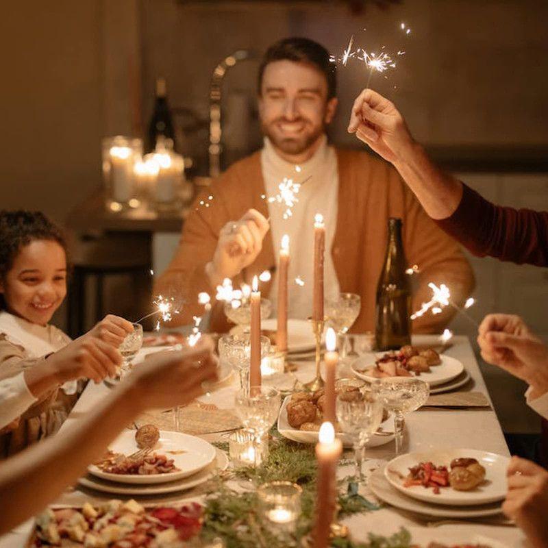 Velas cónicas Largas Sin Humo Navidad Acción Gracias Rondon-6