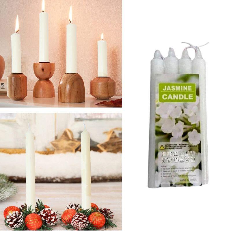 Velas cónicas Largas Sin Humo Navidad Acción Gracias Rondon-8