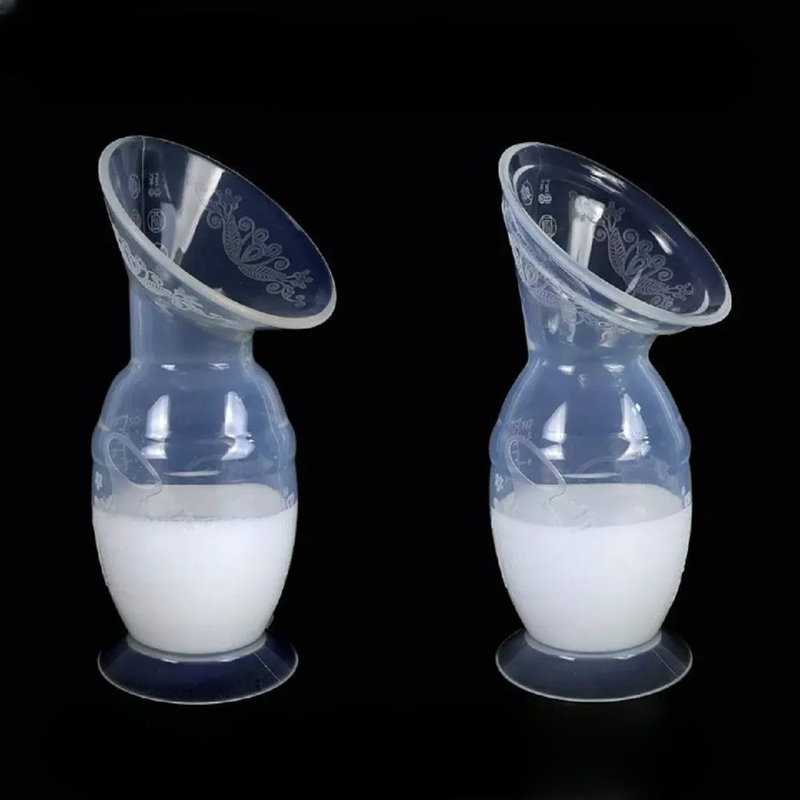 Set 4 Extractor Leche Silicona Manual Mamas Bebes Lau-8