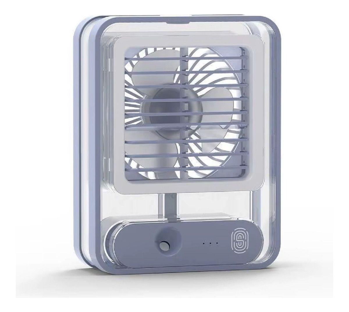 Mini  Enfriador Ventilador Ambiente Portátil Luz Led Recargable Lau-0