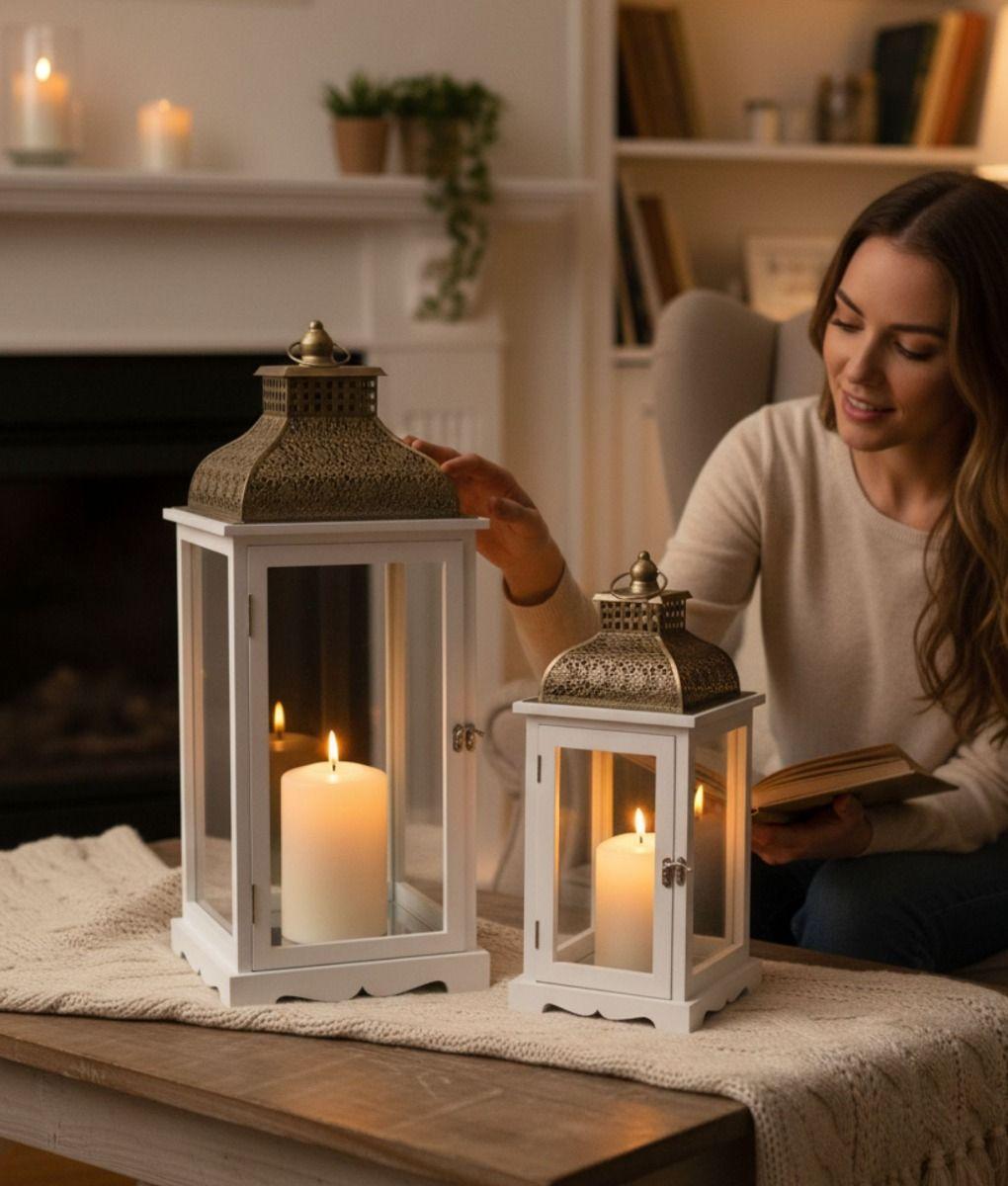 Set 2 Portavelas Decorativos Adorno Colgante Candelabros Jhn-2