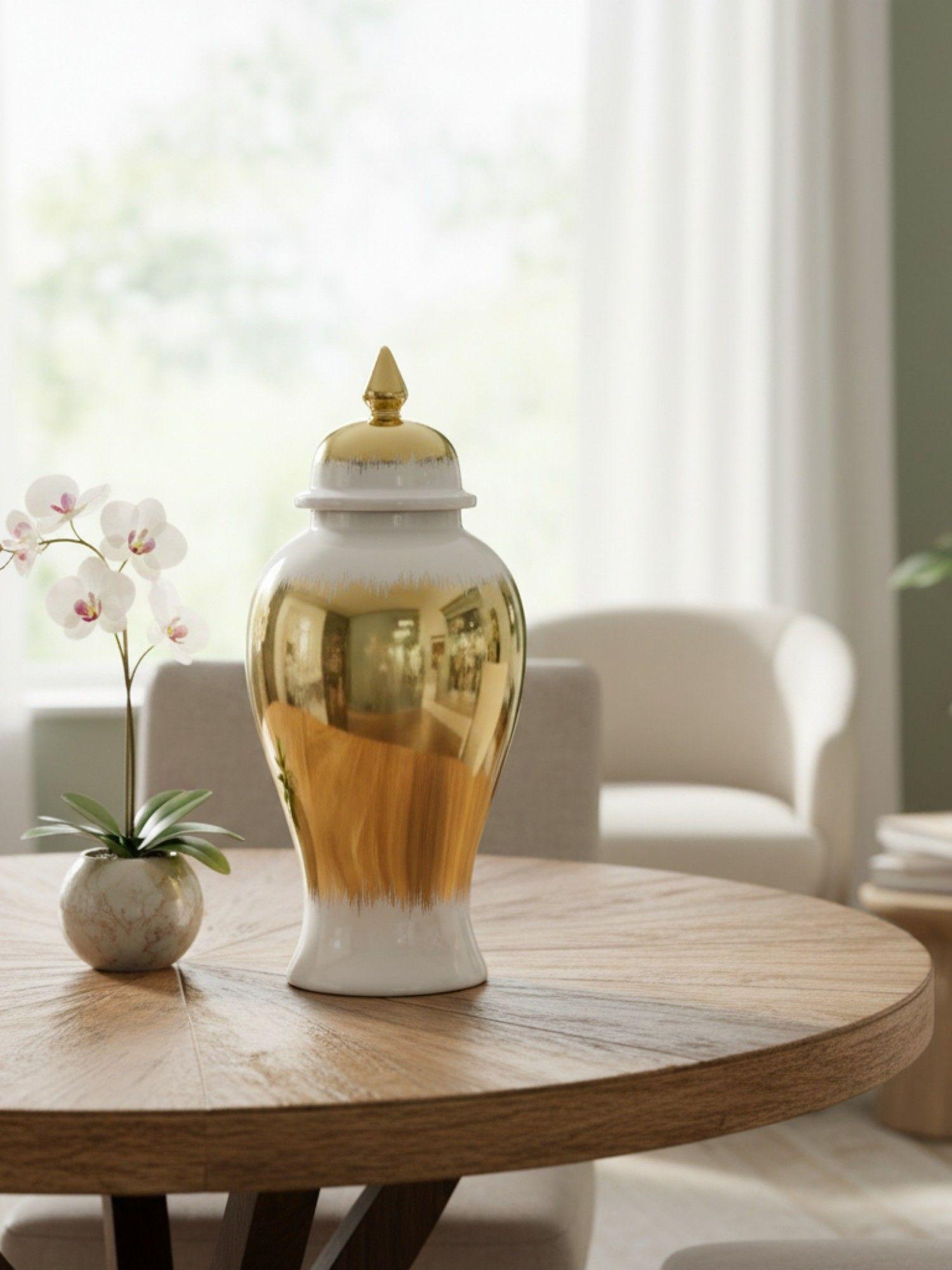 Potiche Decorativo Tapa Estilo Glamour Regencia Lujo Jhn-7