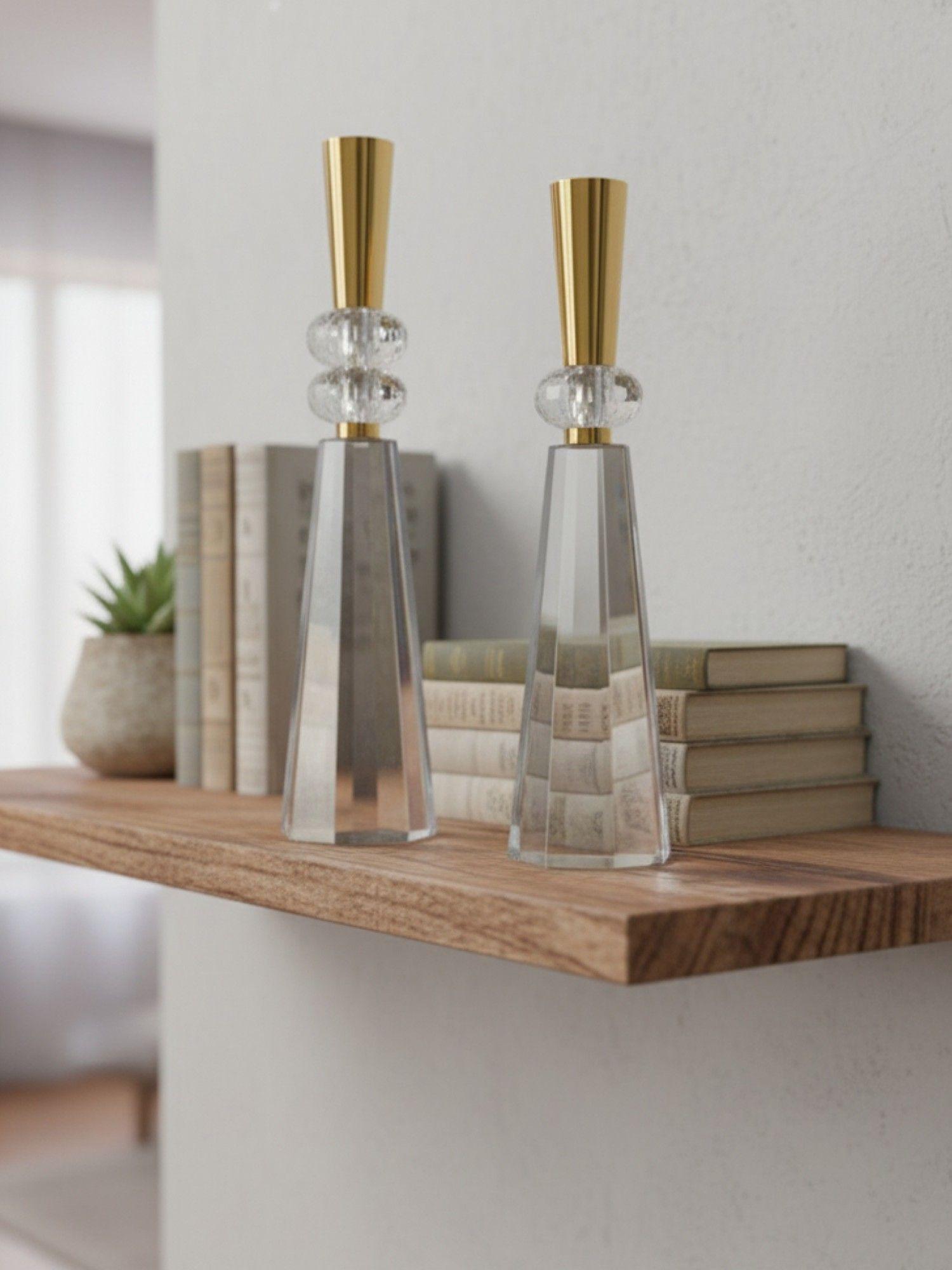 Set 2 Portavelas Decorativo Lujo Centro Mesa Evento Jhn-4