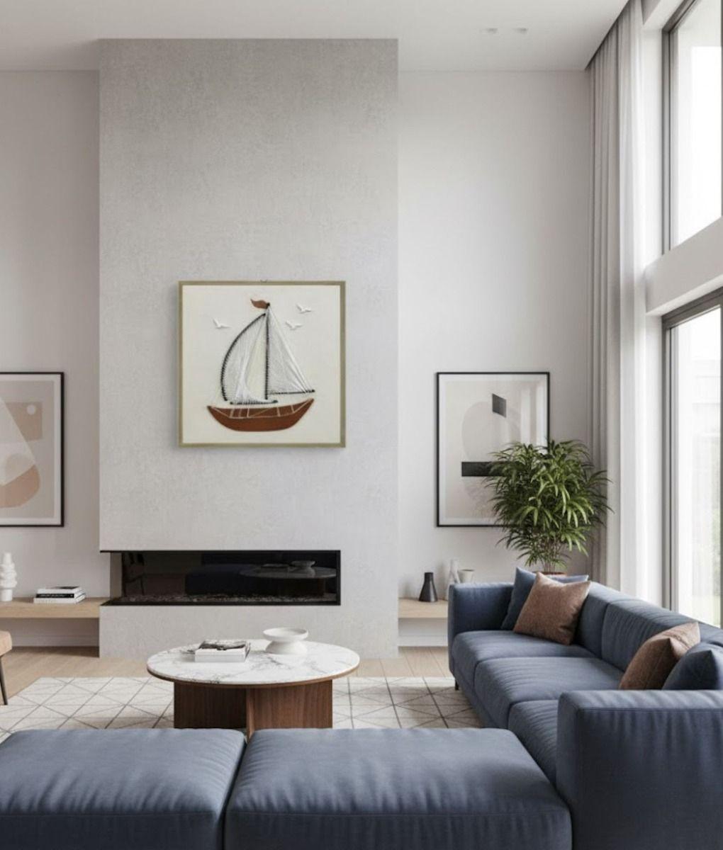 Cuadro Decorativo Adorno Pared Barco Arte Hogar Jhn-9